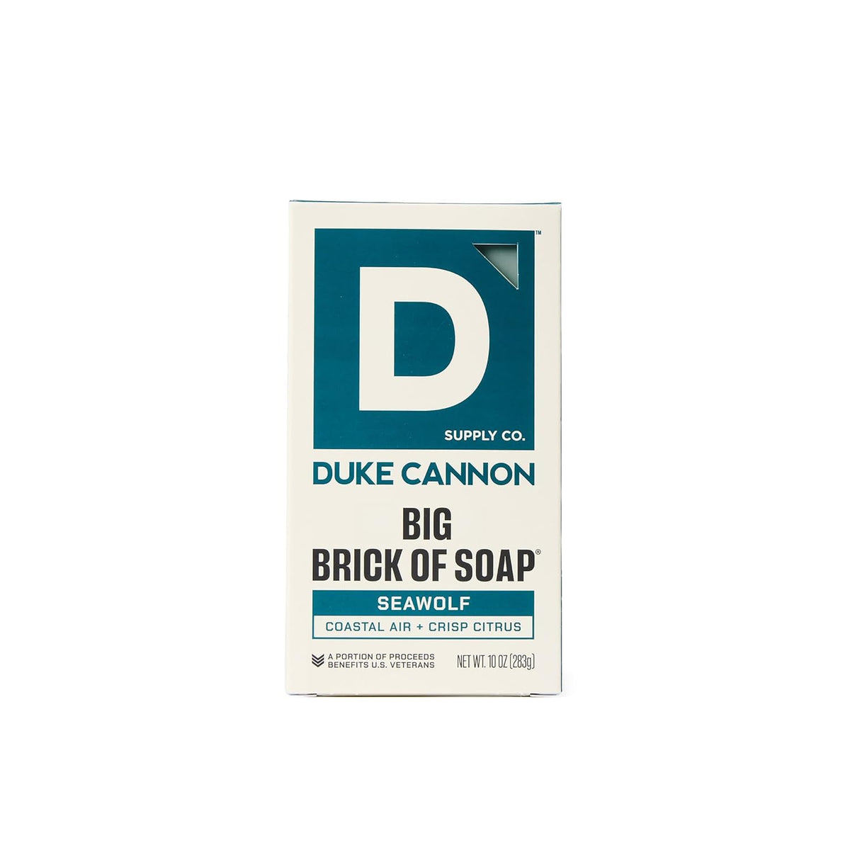 Duke Cannon Seawolf front packaging showing bold branding and scent