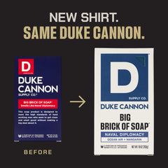 Duke Cannon close-up of soap texture highlighting dense triple-milled lather