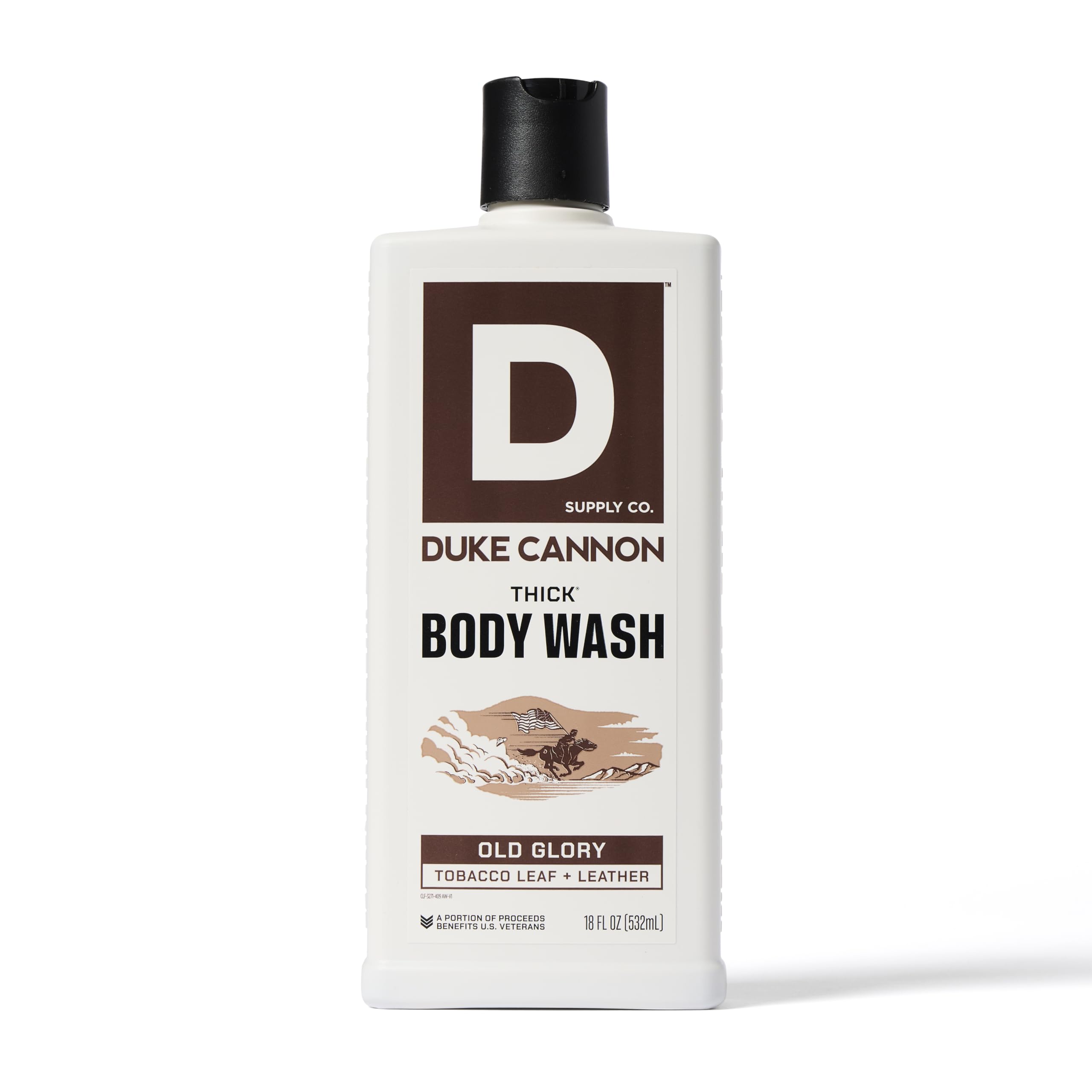 Duke Cannon front bottle showing robust packaging and scent benefits