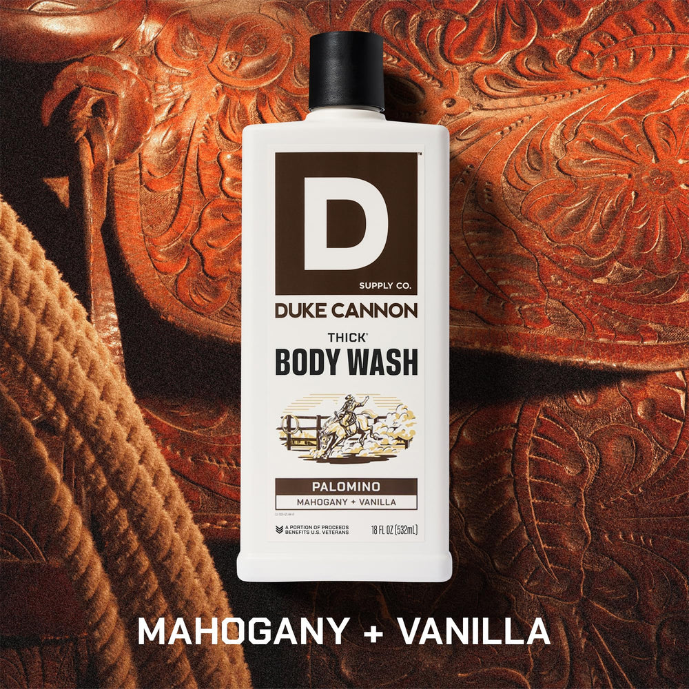 Duke Cannon close-up of thick high-viscosity texture highlighting rich lather benefit