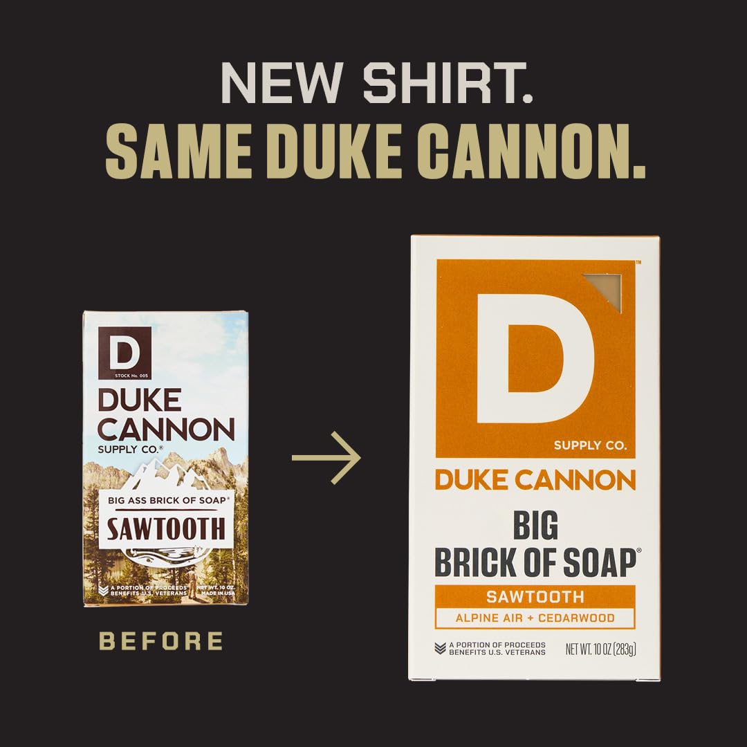 Duke Cannon variety pack arranged on bath counter for choice and style