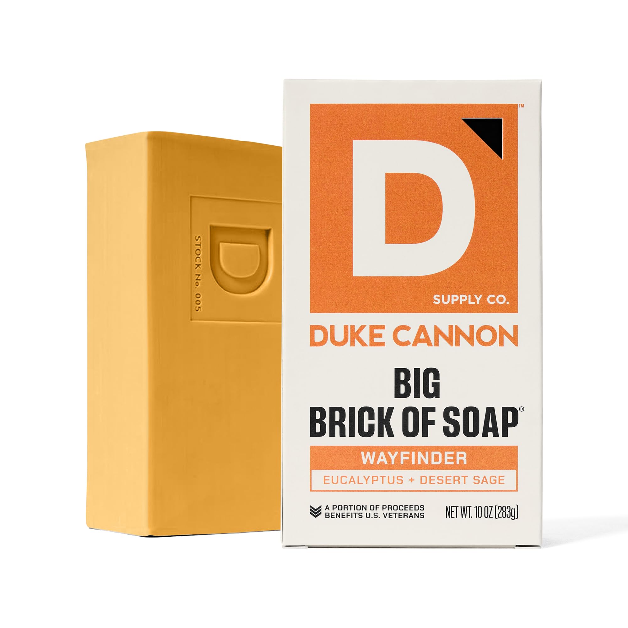 Duke Cannon lifestyle shot outdoors evoking Wayfinder eucalyptus and desert sage inspiration