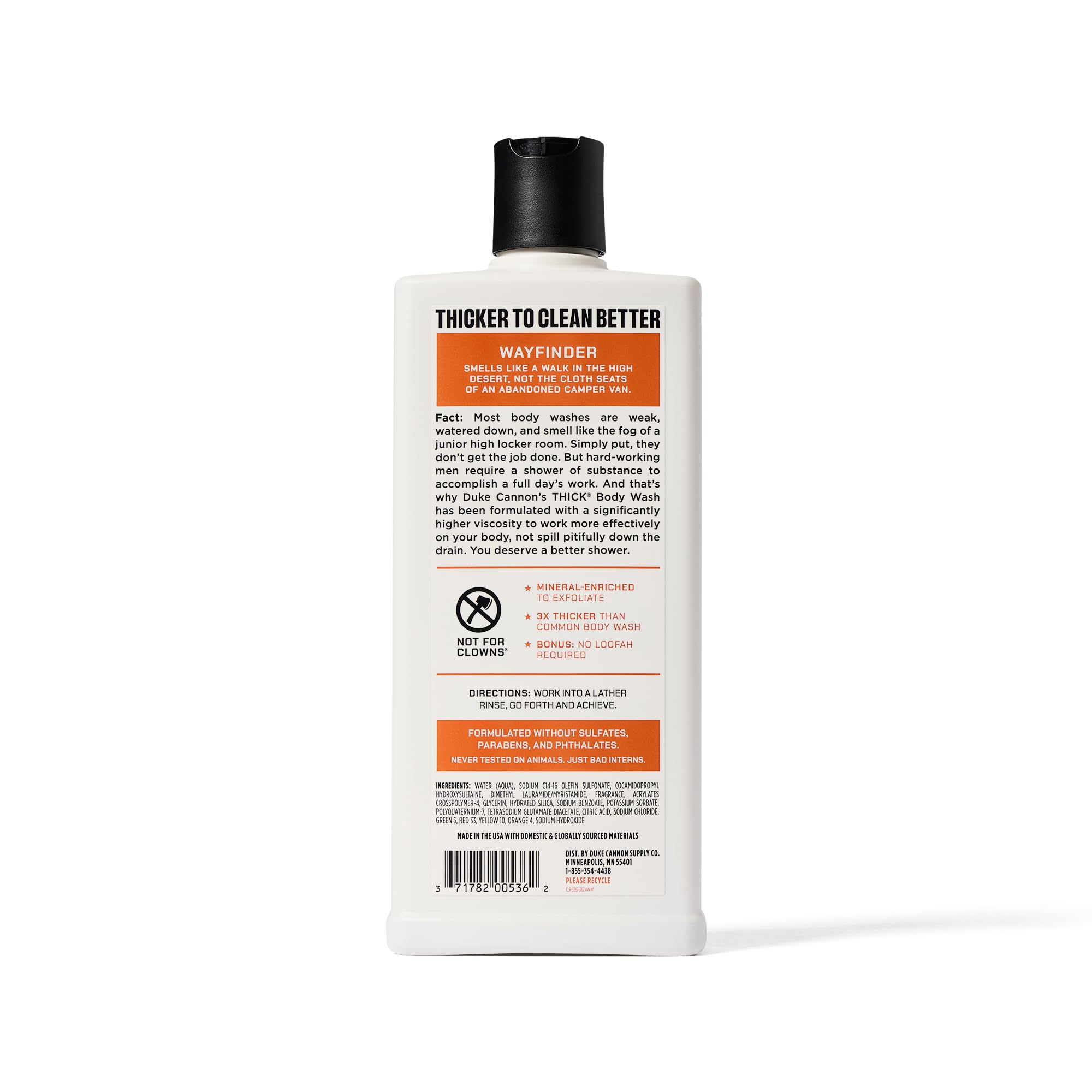 Man using Duke Cannon body wash in shower demonstrating deep clean after activity