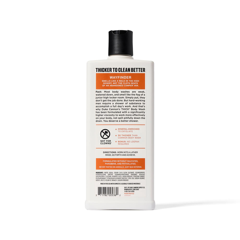 Man using Duke Cannon body wash in shower demonstrating deep clean after activity