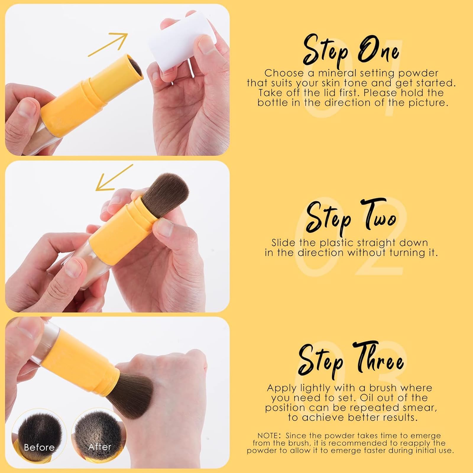 Dulele compact open revealing fine translucent powder texture benefit