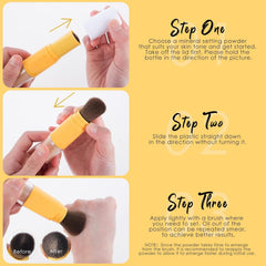 Dulele compact open revealing fine translucent powder texture benefit