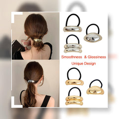 Duleylv hair cuff securing a ponytail on model, adds neat polished look