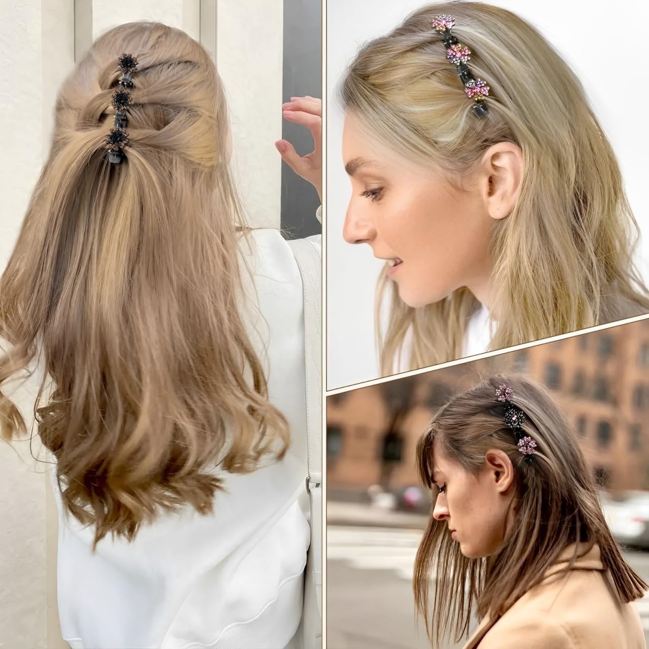 Dulier lifestyle party hairstyle with clips adding subtle sparkle