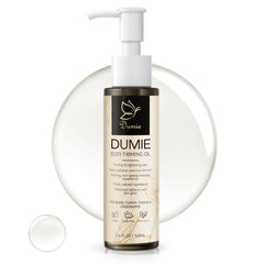 Dumie front label bottle showing product name and size, highlights luxury