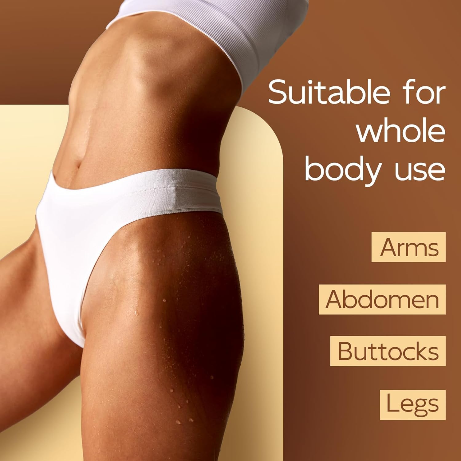 Dumie bottle shown next to a hand to indicate 3.38 fl oz scale and portability