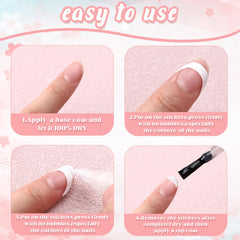 Dunzoom pen in use on nail demonstrating neat white tip application