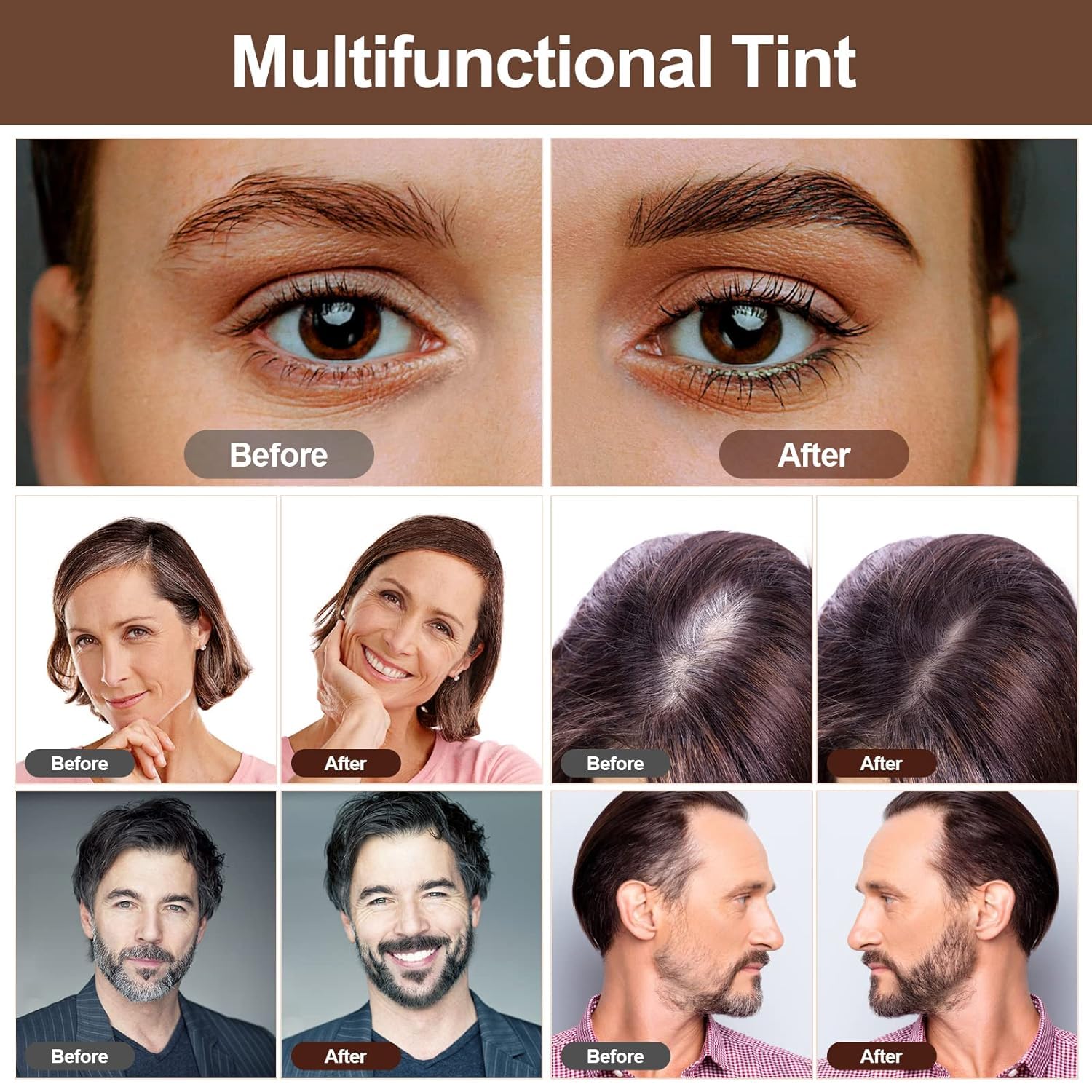 Duoffanny applied to eyebrow on model showing defined, fuller-looking brows