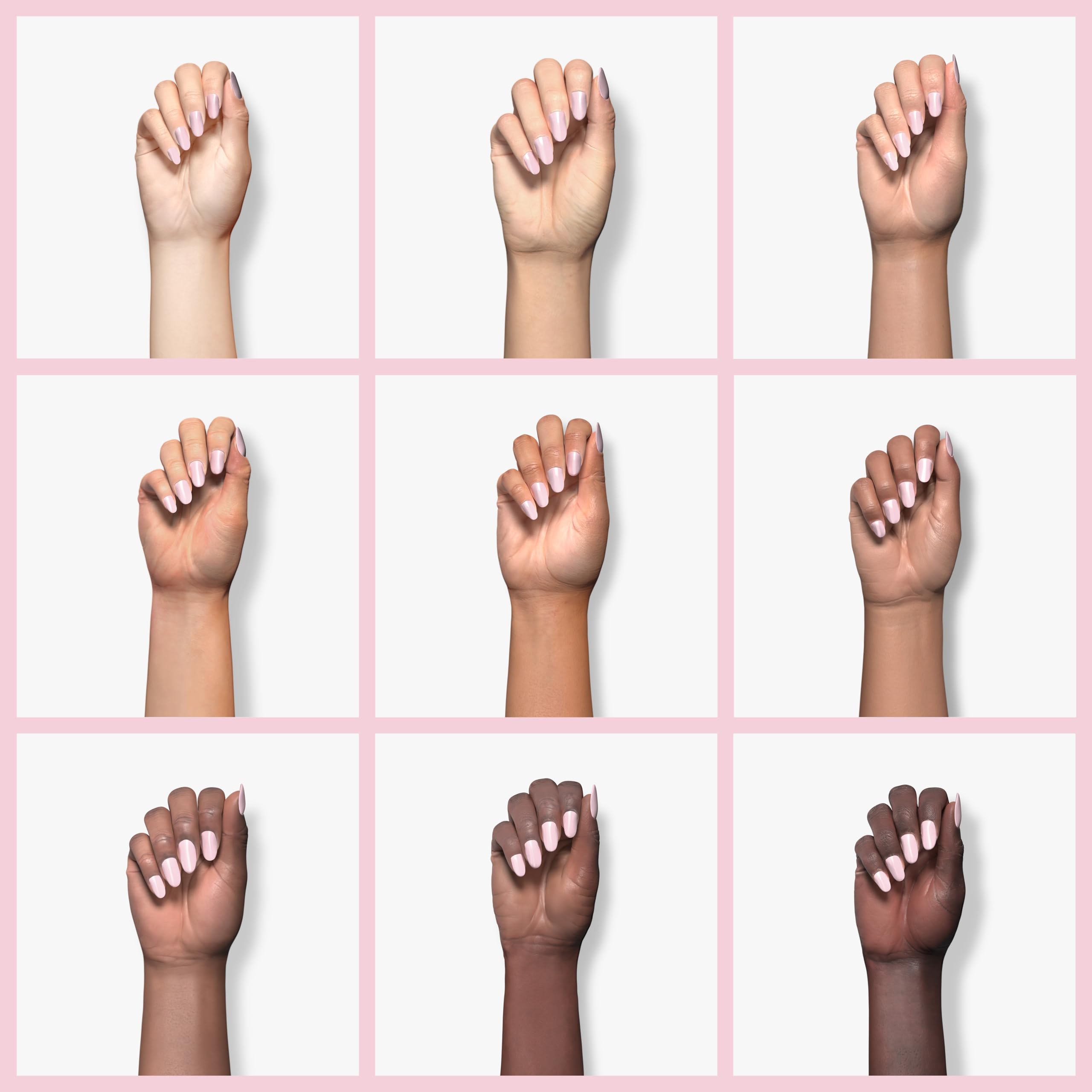 duri polish painted on fingernails illustrating soft pastel finish for weddings