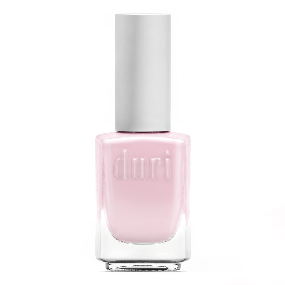 duri bottle front view showing pale pink shade and sleek design benefits elegant storage