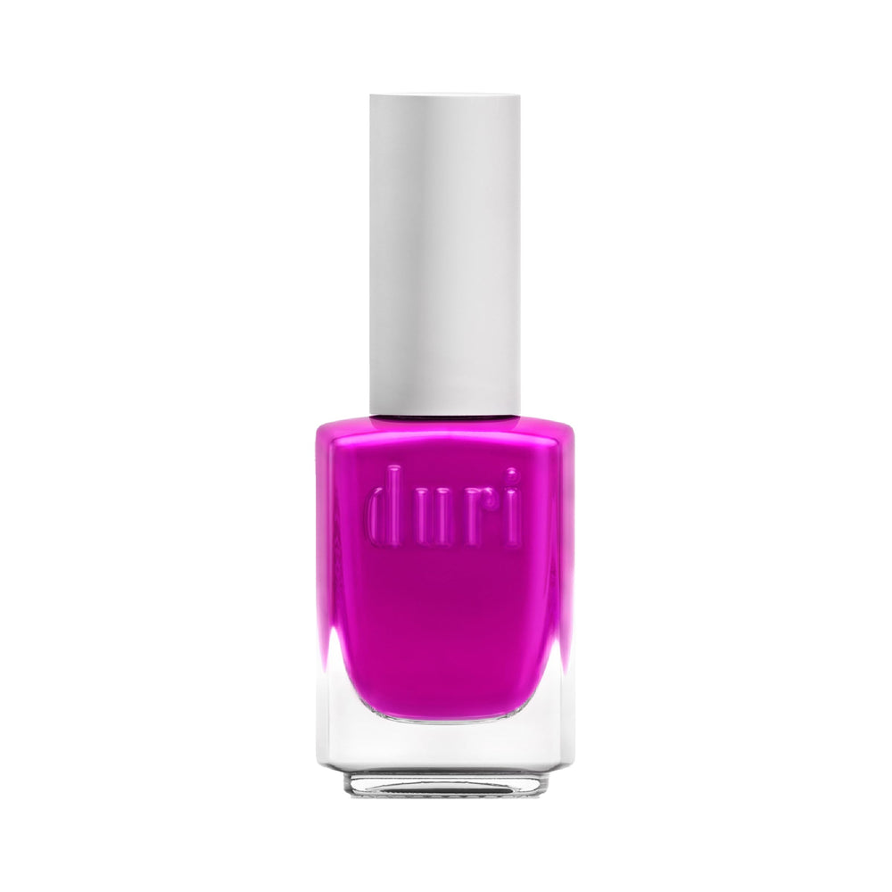duri bottle front view showing neon purple color and label benefit quick drying