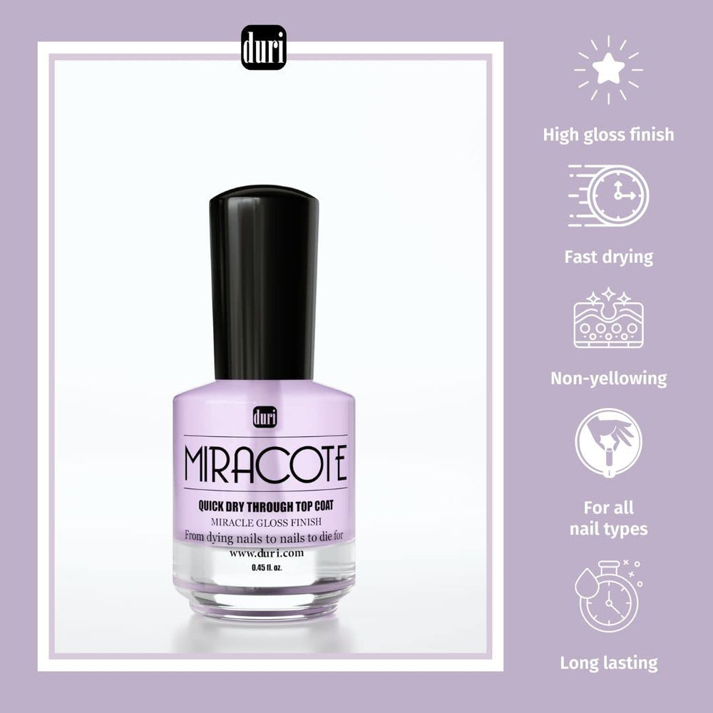 duri on finished nails demonstrating high-gloss shine and chip resistance