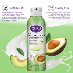 Duru nozzle closeup demonstrating fine mist spray for hands-free application