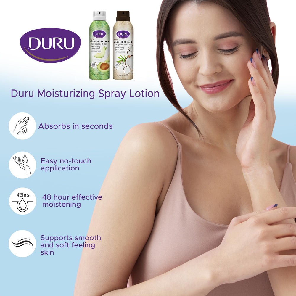 Duru bottle in hand size comparison showing portable travel convenience