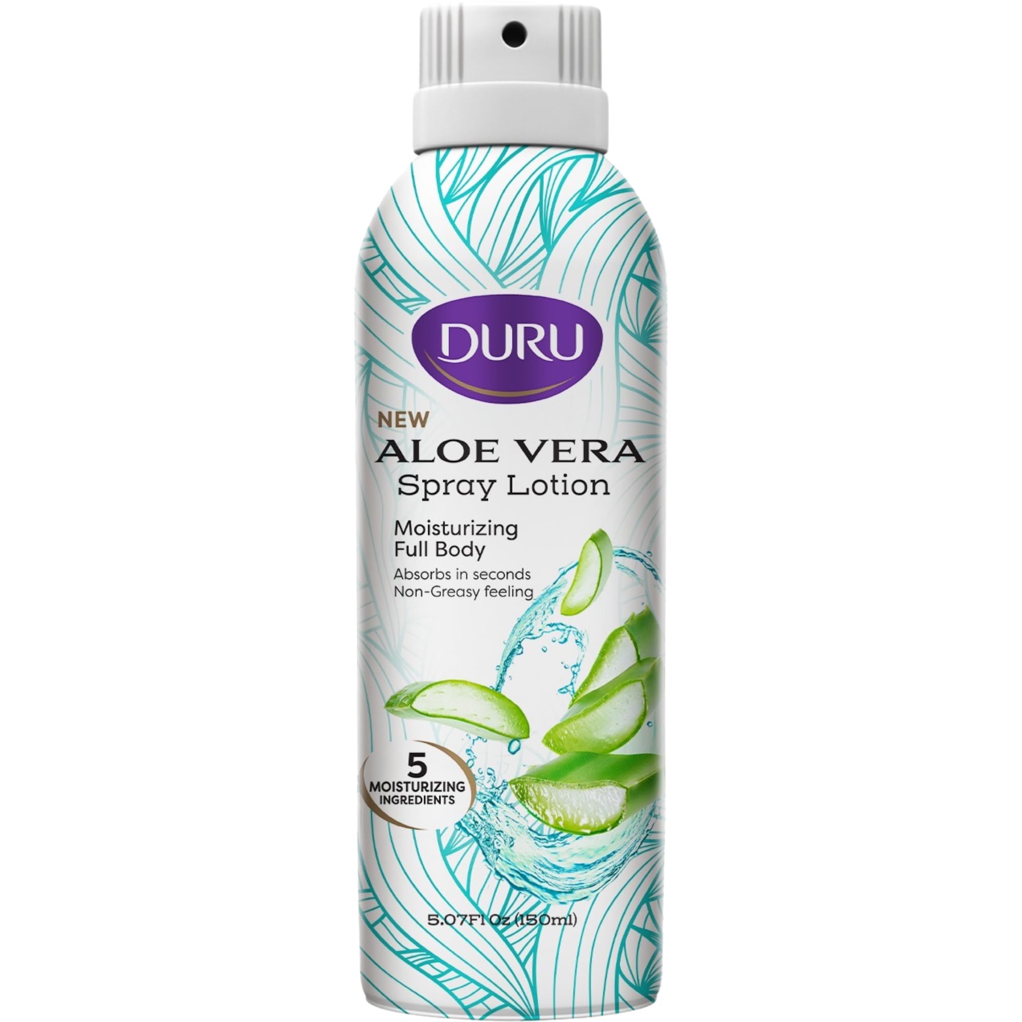 Duru front spray bottle showing label and easy application benefit