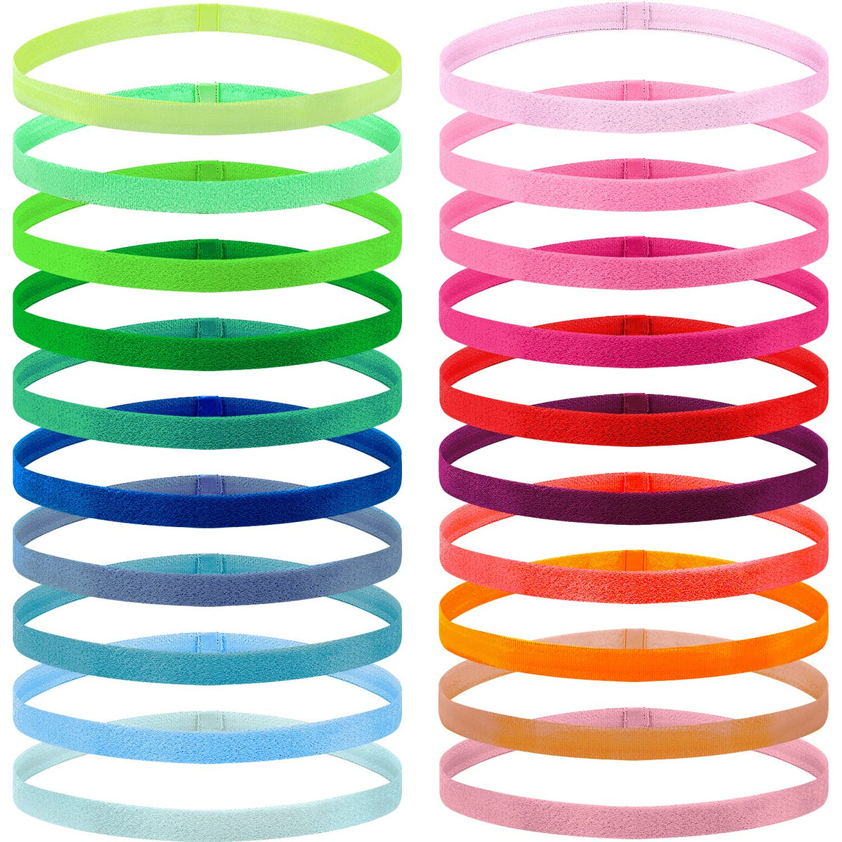 Duufin front packaging showing 20 colorful headbands and variety benefit
