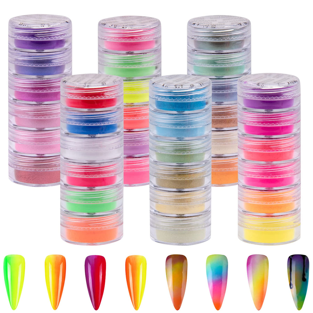 Duufin front packaging showing 36 pigment jars and clear labeling for choice