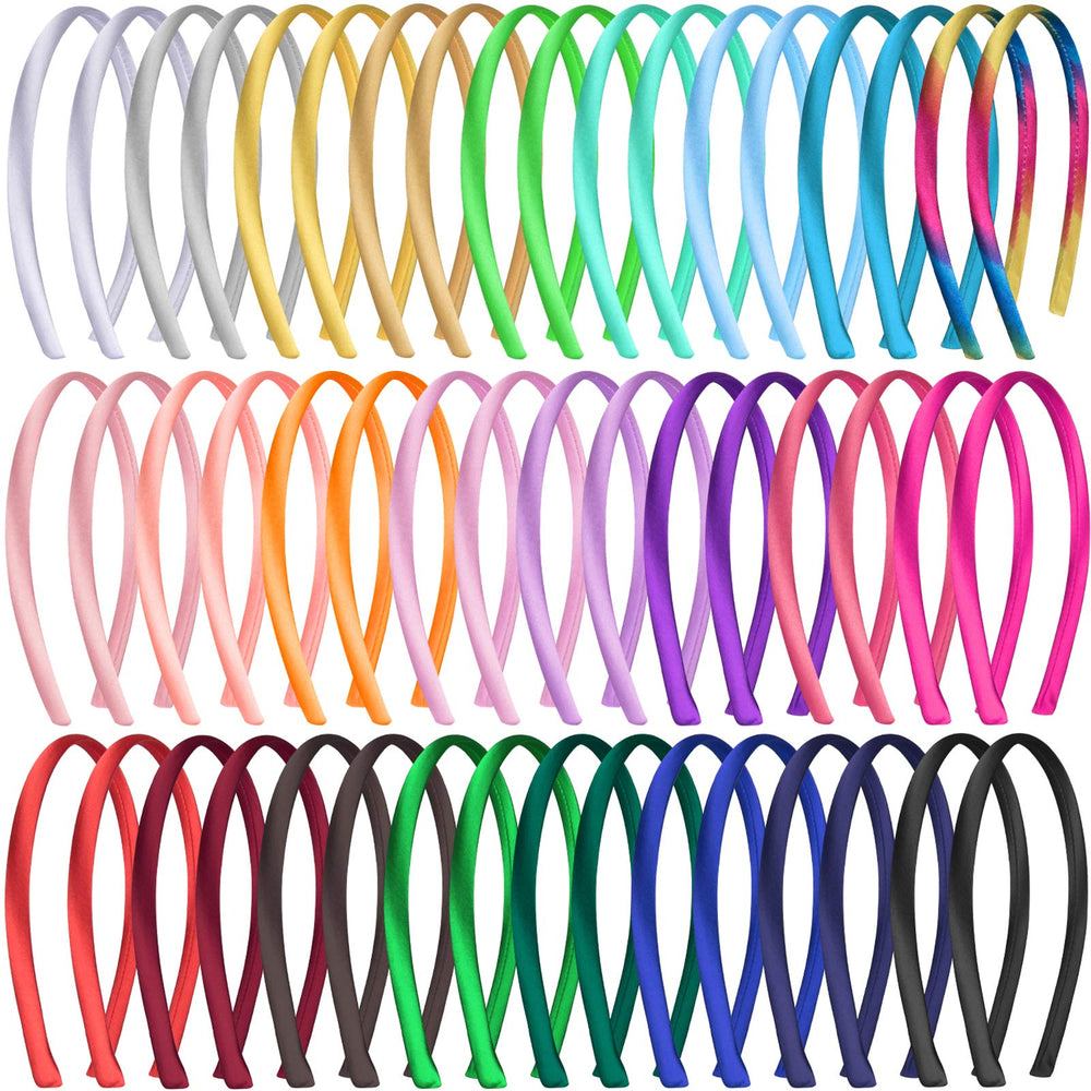 Duufin colorful headbands front view showing full 25-color assortment and benefits