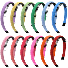 Duufin front view of 12 colorful headbands showing variety and value