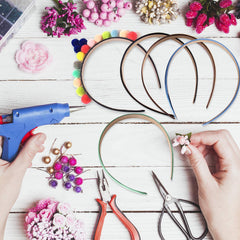 Duufin headband worn by model demonstrating secure hold and everyday use
