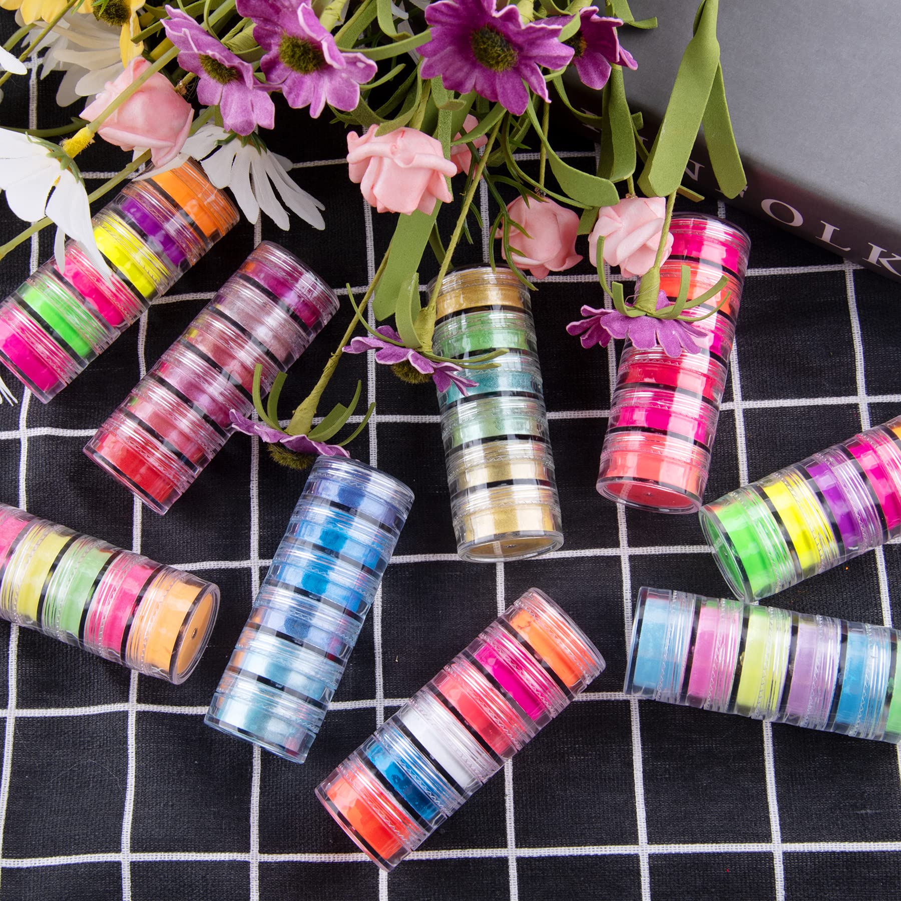 Duufin pigments used to decorate a phone case demonstrating craft versatility