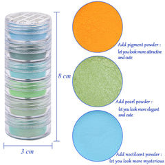 Duufin open jar close-up showing blue-green pearl texture for smooth blending