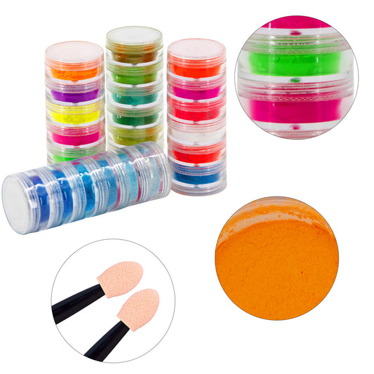 Duufin open tins displaying 24 individual vibrant pigment shades
