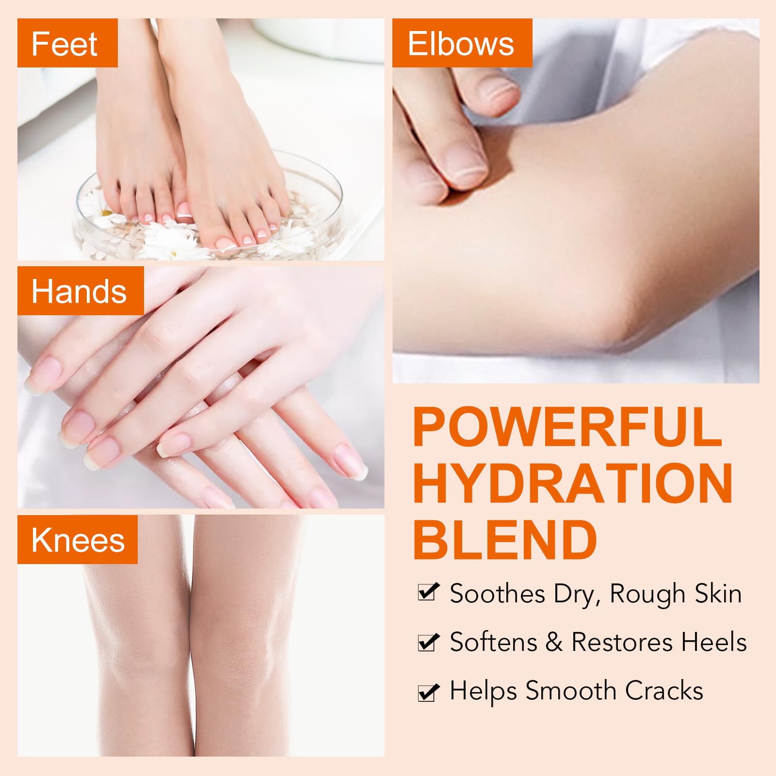 Dvoevivh stick being applied to a cracked heel showing targeted relief benefit