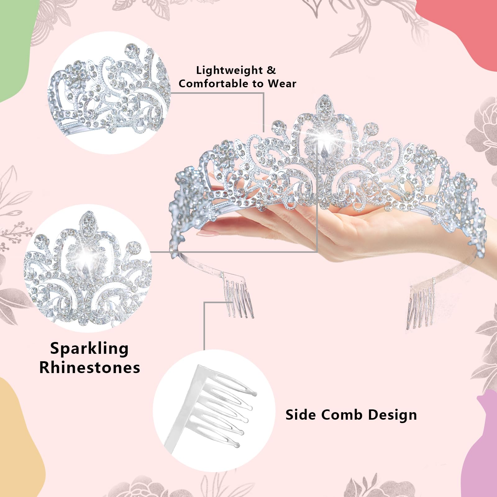 DWAKIZE worn by a bride in wedding hair for photogenic, regal appearance