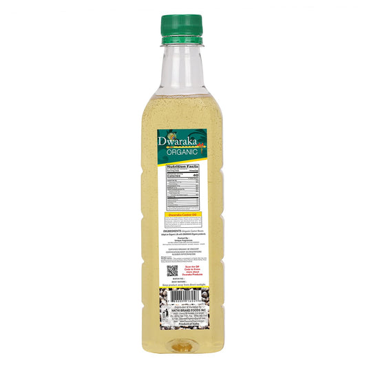 DWARAKA castor oil drop close-up showing thick texture and nutrient-rich sheen