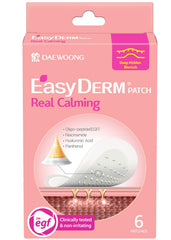 DWEasyDerm front packaging showing compact 6-count patch box and benefits