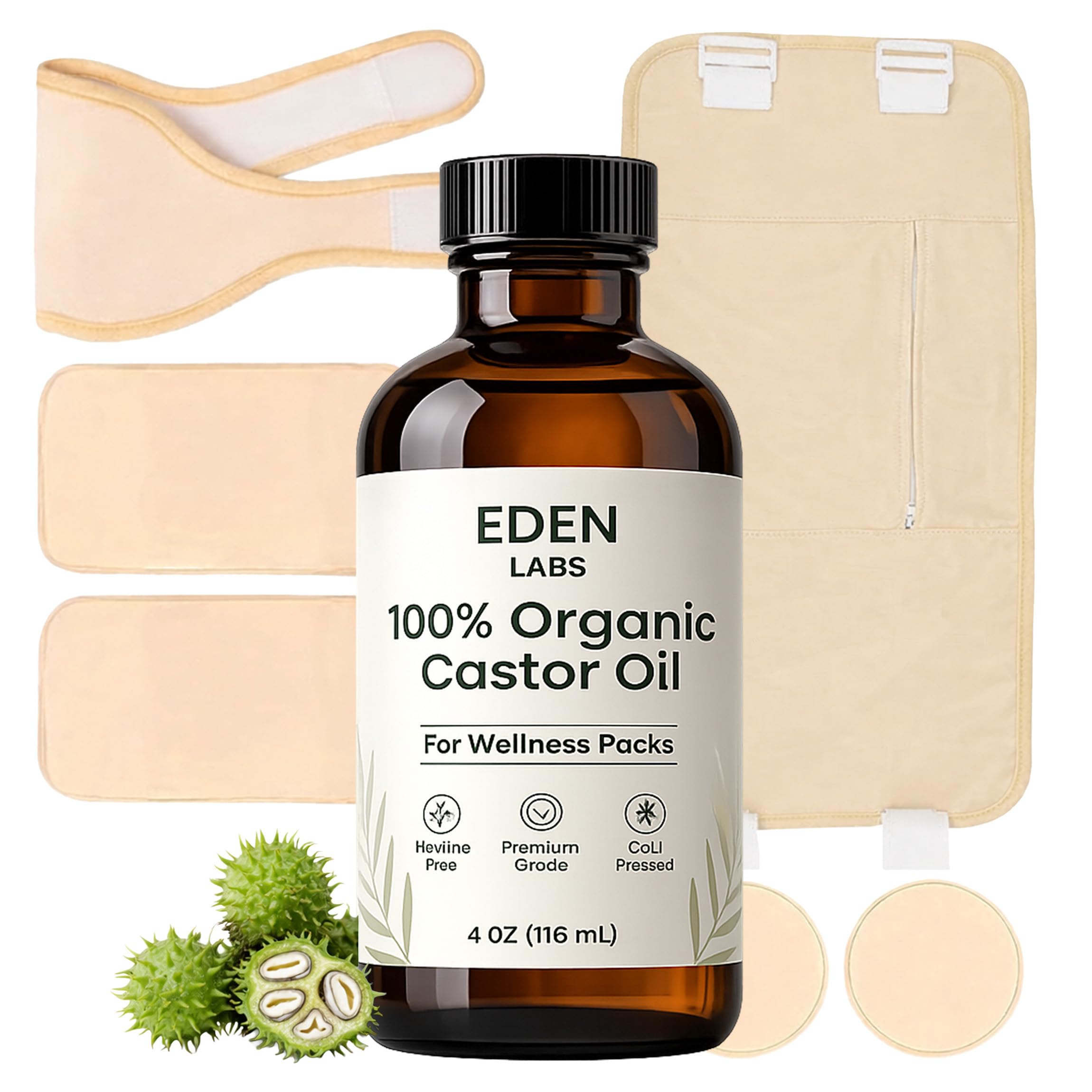 DXWXH Eden Labs front pack showing wrap and oil, clear starter kit benefit
