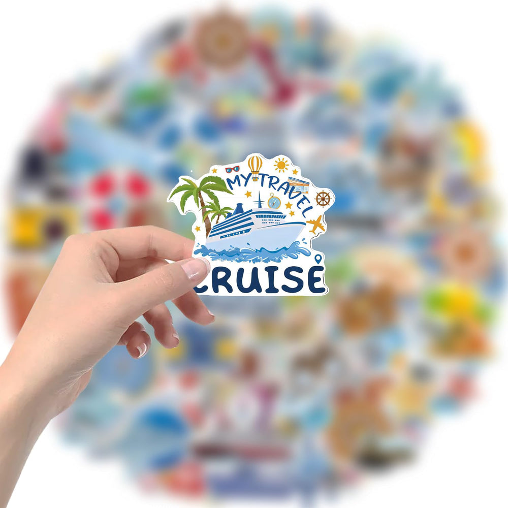 DYDSZDDYBF close-up of cruise ship and anchor stickers highlighting crisp details