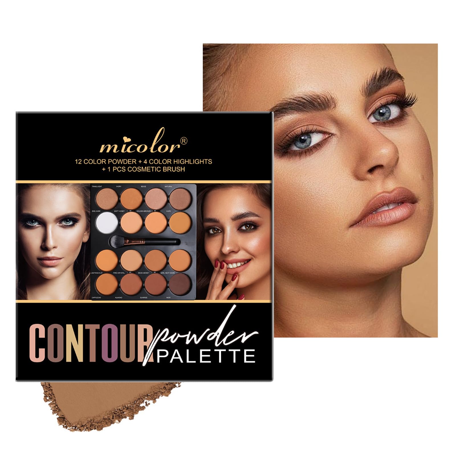 Dynaeuty close-up of matte pans demonstrating smooth blendability benefit