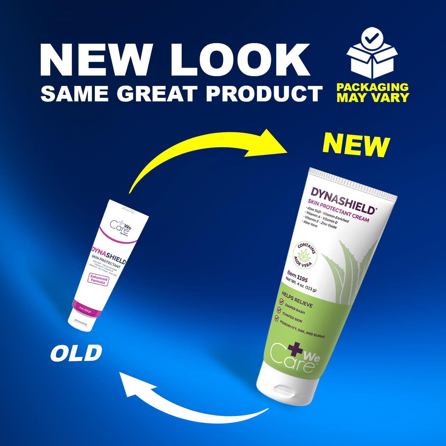 Dynarex DynaShield caregiver using tube on patient showcasing easy application and gentle protection