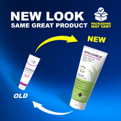 Dynarex DynaShield caregiver using tube on patient showcasing easy application and gentle protection