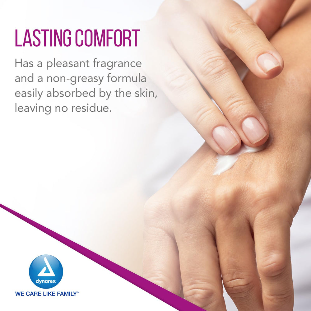 Dynarex DynaShield ingredients label close-up listing zinc oxide, vitamins, and aloe benefits