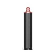 Dyson Airwrap long barrel front view showing sleek black and rosé finish and benefit of larger curls
