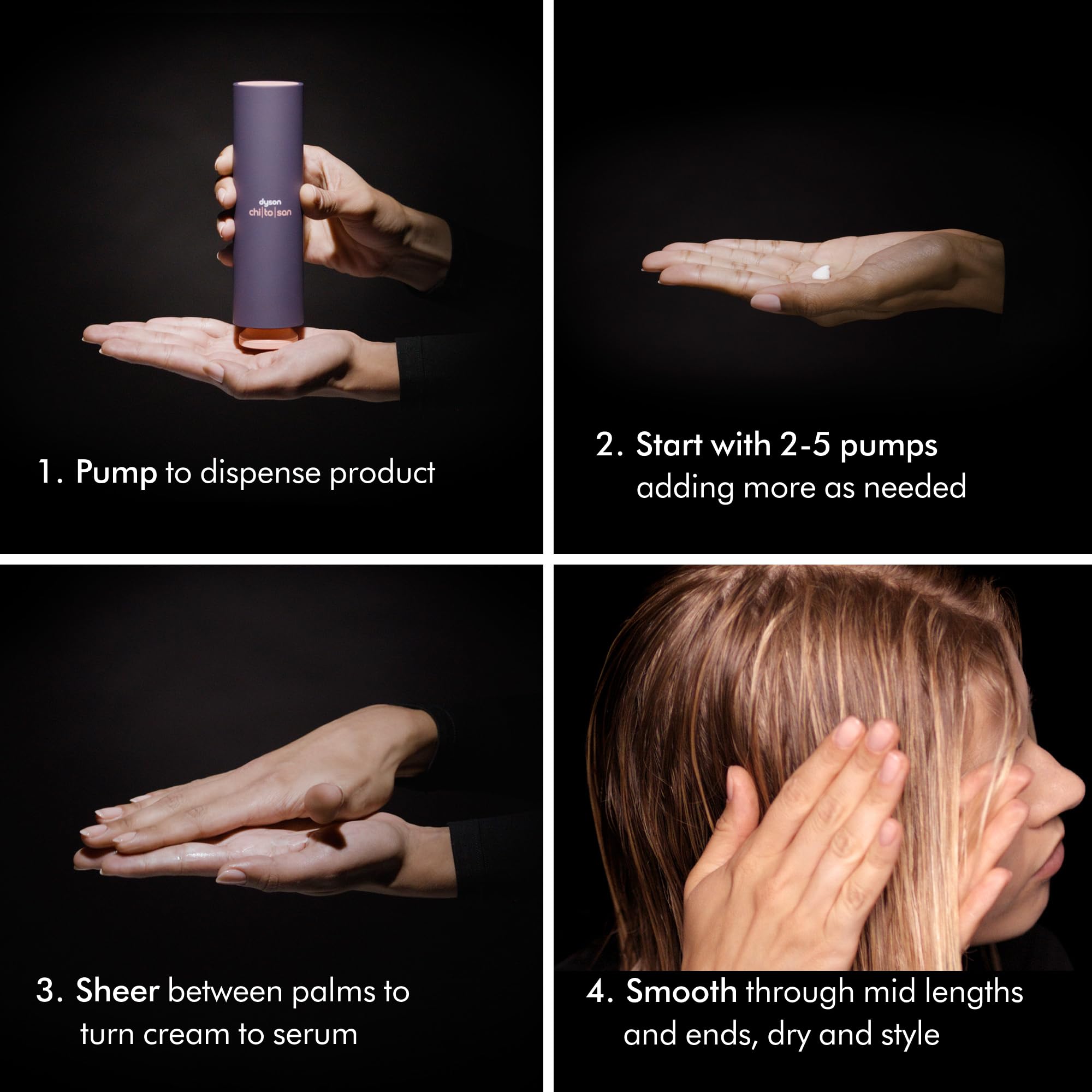 Dyson product on bathroom counter with styling tools conveying everyday routine benefit