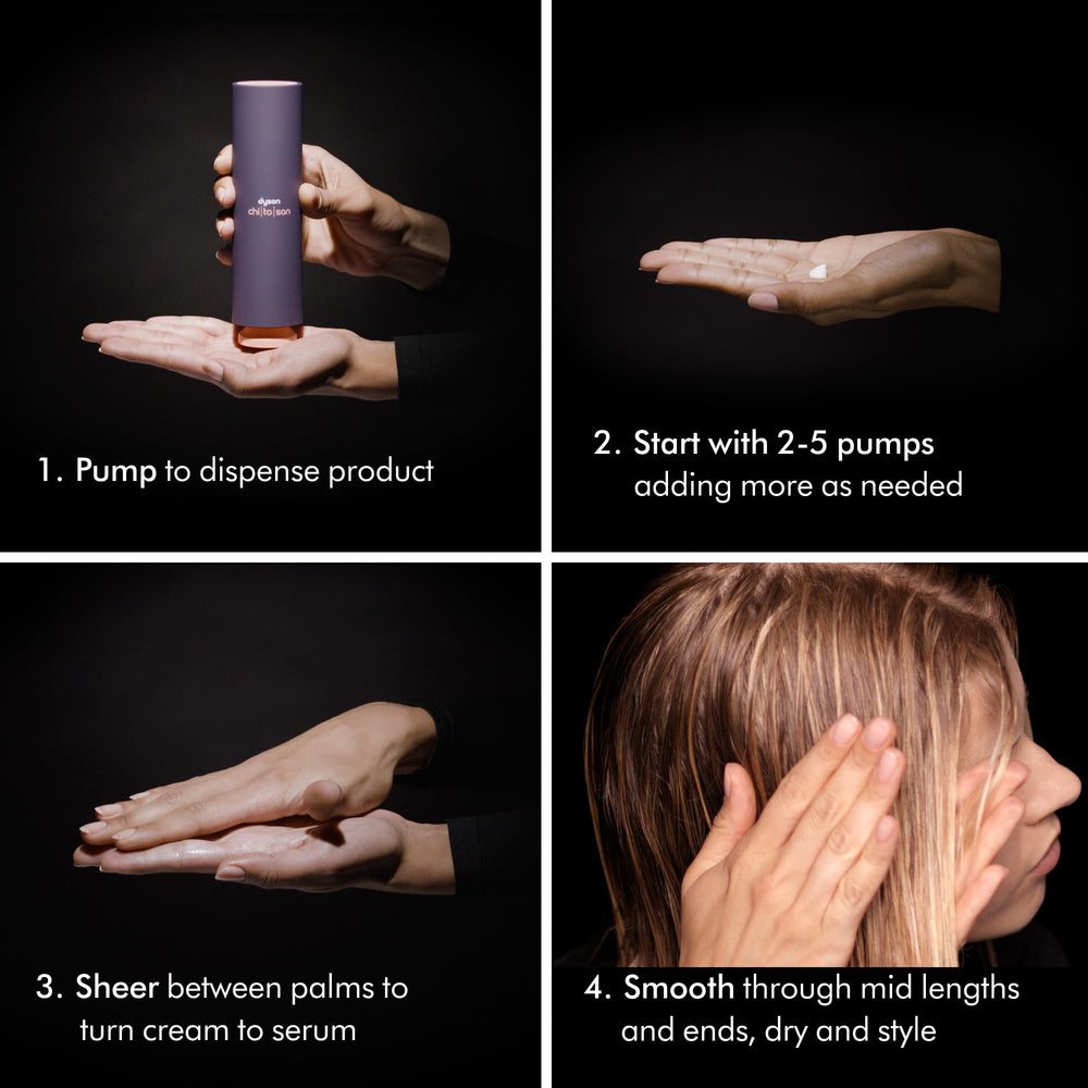 Dyson product on bathroom counter with styling tools conveying everyday routine benefit