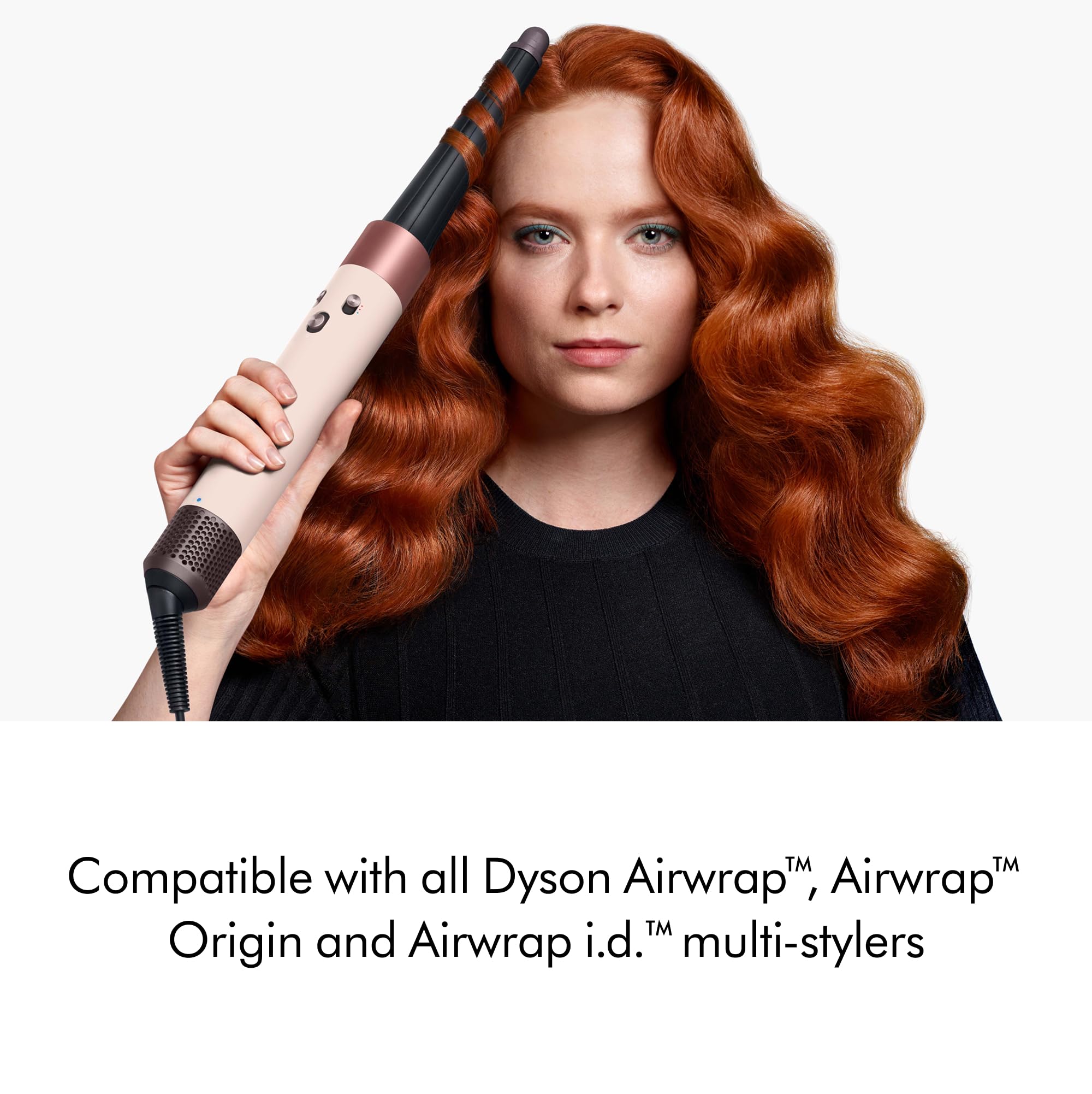 Dyson conical barrel in use demonstrating quicker curl formation