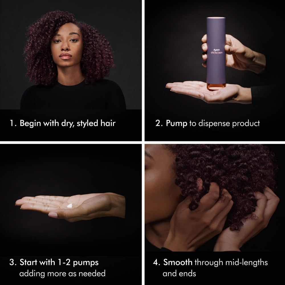 Smoothing ends with Dyson serum to reduce frizz and boost shine visibly