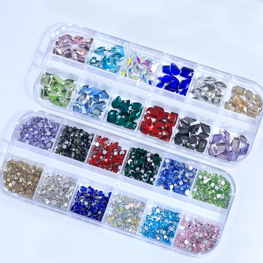 DZHILHMX close-up of mixed shapes and glass texture giving clear sparkle