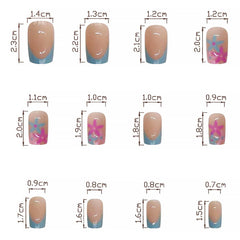 DZPGUONIZ nails in hand demonstrating medium square scale and comfortable fit