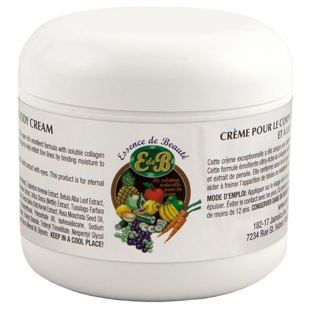E de B jar front view showing label and compact 4oz size for convenient use