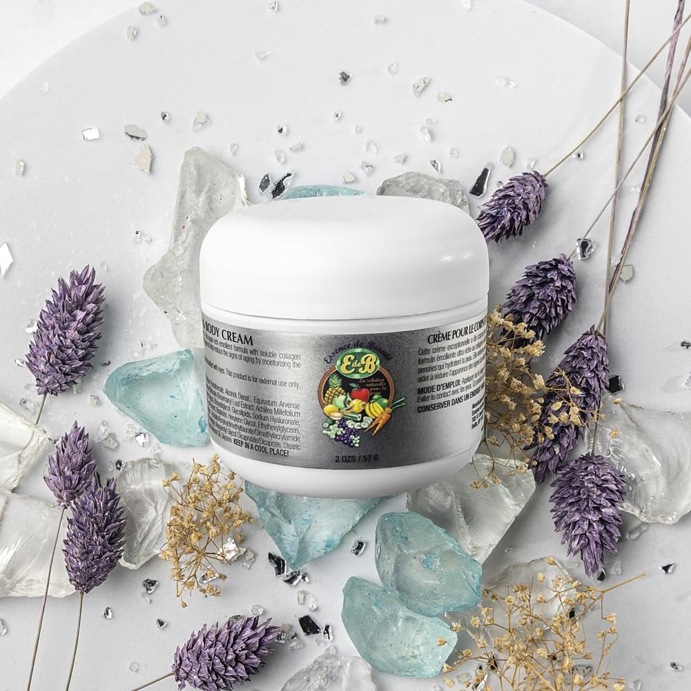 E de B cream texture close-up highlighting smooth blend and quick absorption benefits
